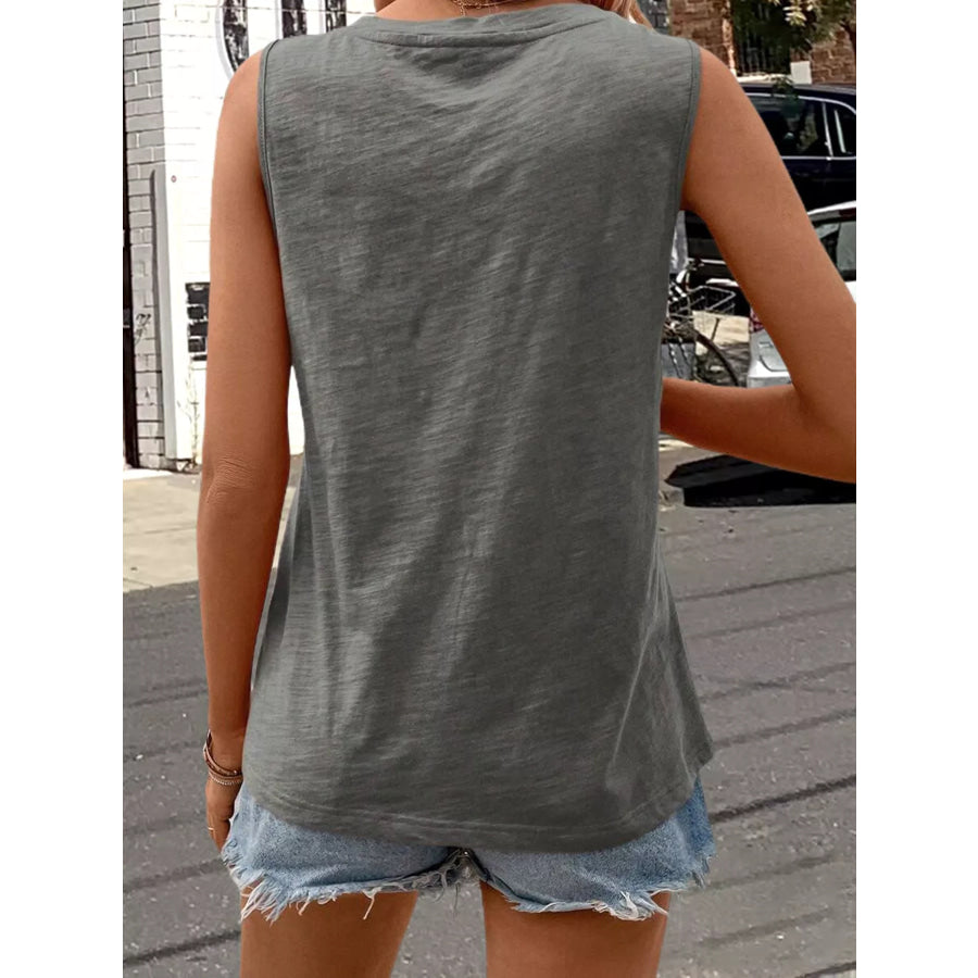 Casual V-Neck Pocket Tank Apparel and Accessories