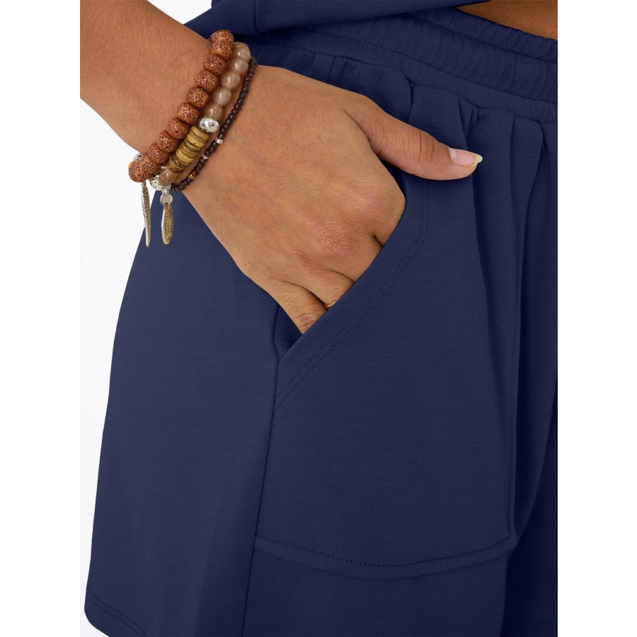 Casual V-Neck T-Shirt and Shorts Set Apparel and Accessories