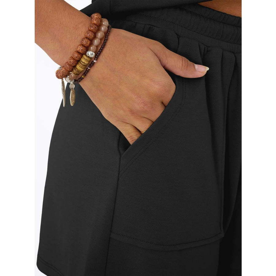 Casual V-Neck T-Shirt and Shorts Set Apparel and Accessories