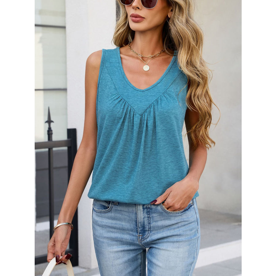 Casual V-Neck Tank Apparel and Accessories