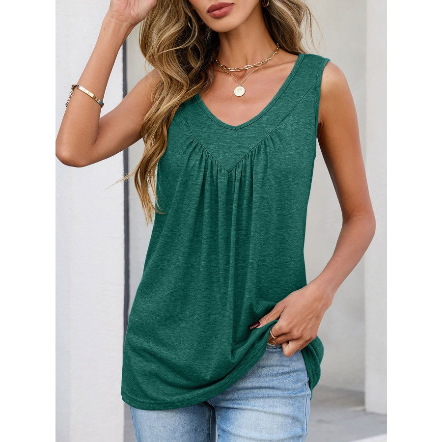 Casual V-Neck Tank Apparel and Accessories