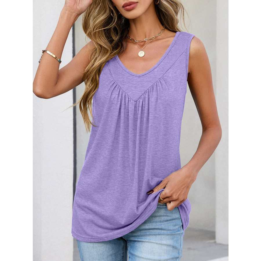 Casual V-Neck Tank Apparel and Accessories