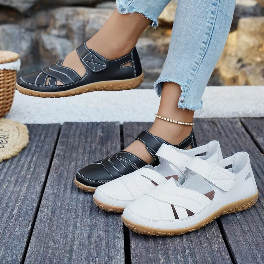Casual Velcro Slip-Ons Black / 36 Apparel and Accessories