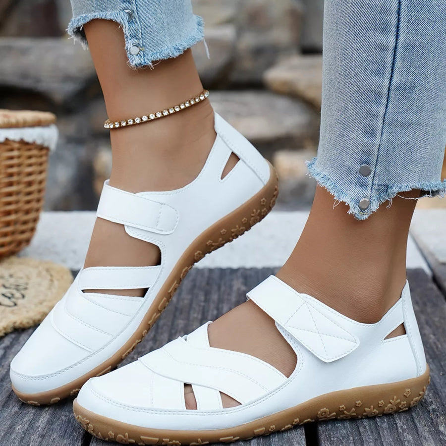 Casual Velcro Slip-Ons Gray/white / 36 Apparel and Accessories