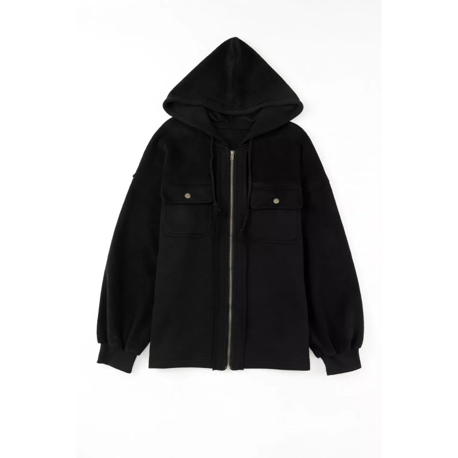 Casual Zip Up Jacket with Pockets Apparel and Accessories