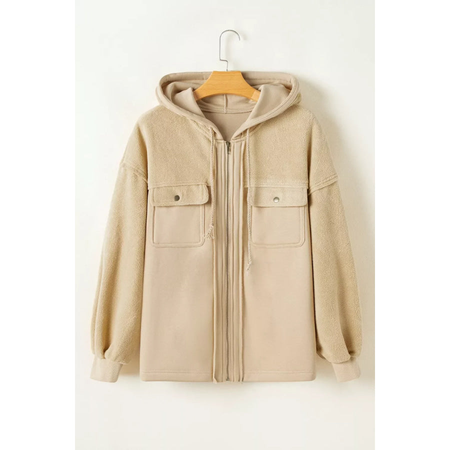 Casual Zip Up Jacket with Pockets Apparel and Accessories