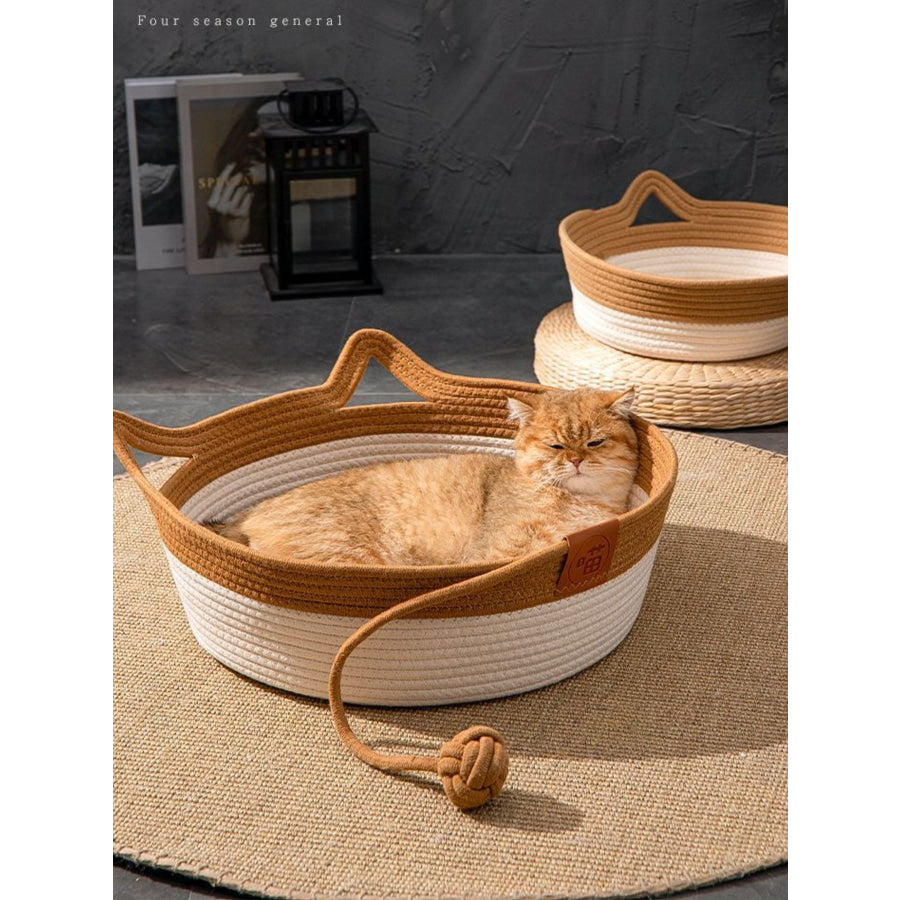 Cat Ear Woven Pet Nest Apparel and Accessories