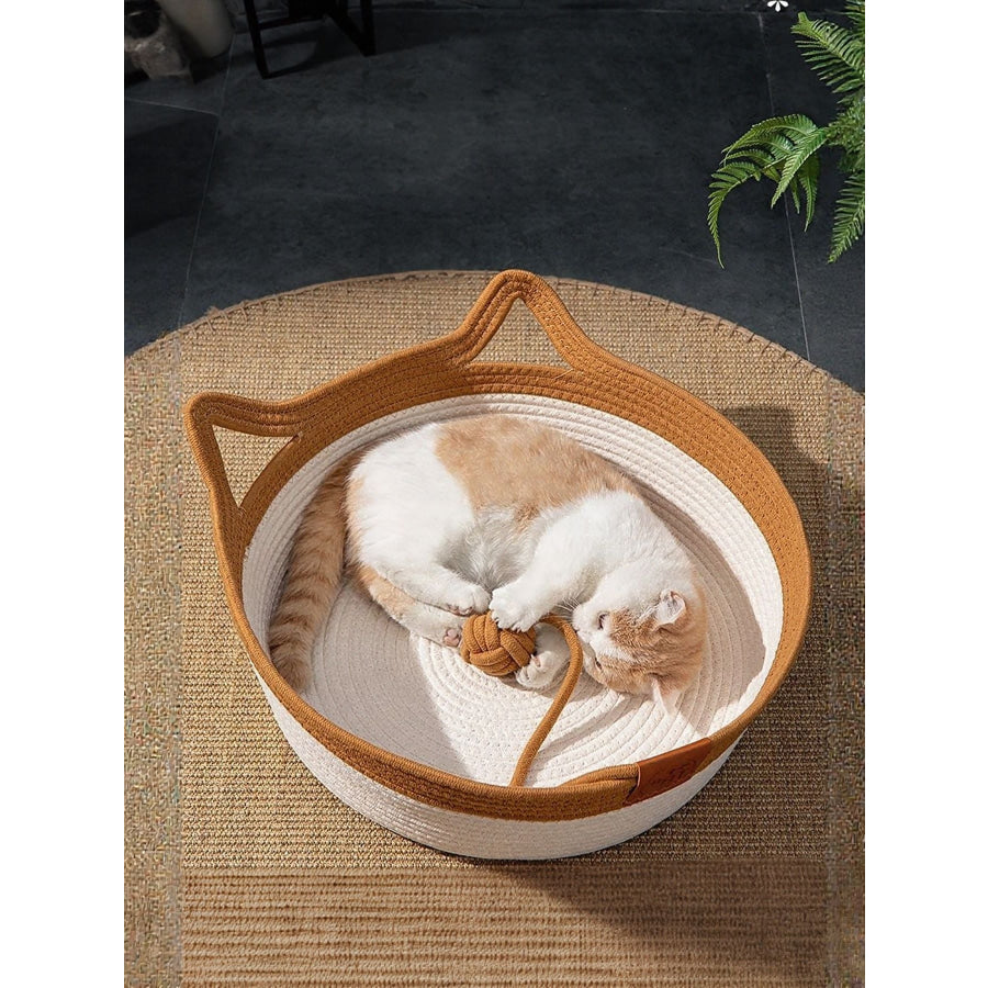Cat Ear Woven Pet Nest Apparel and Accessories