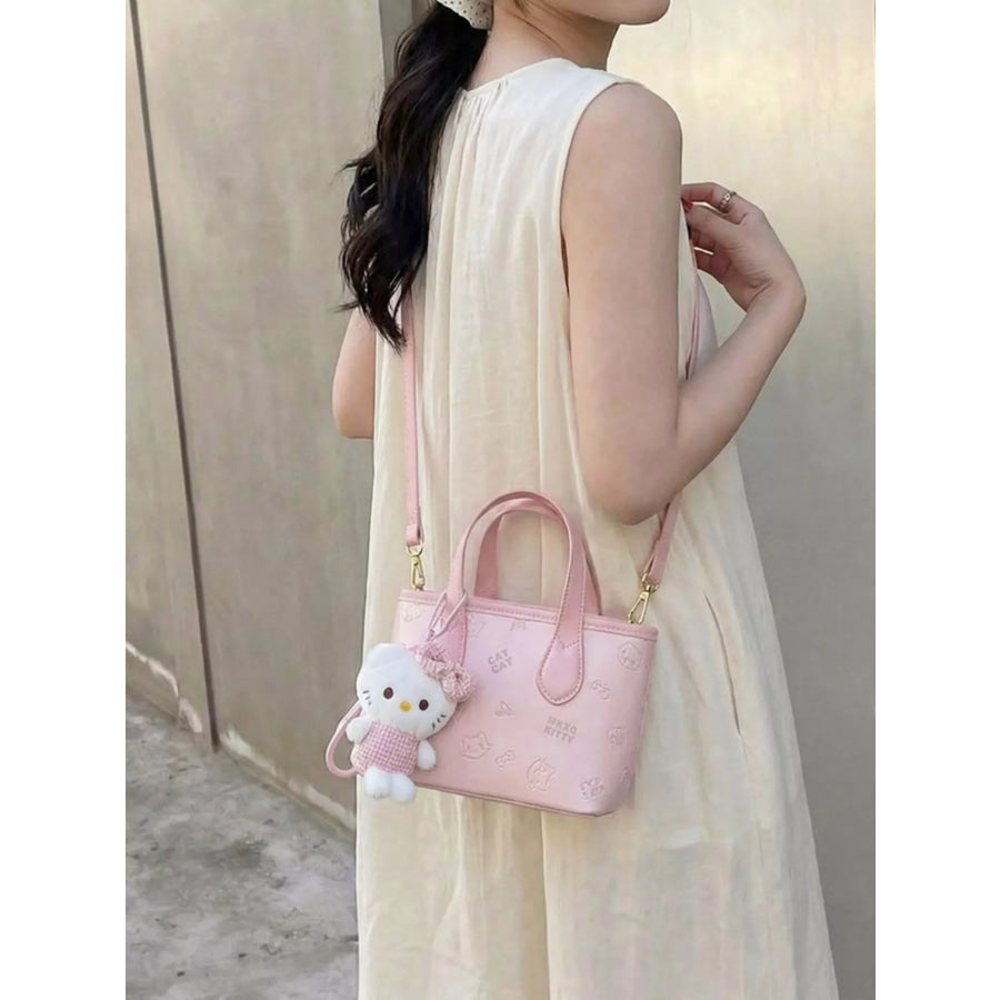 Cat Embossed Crossbody Bag Pink / One Size Apparel and Accessories