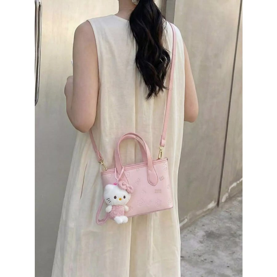 Cat Embossed Crossbody Bag Pink / One Size Apparel and Accessories