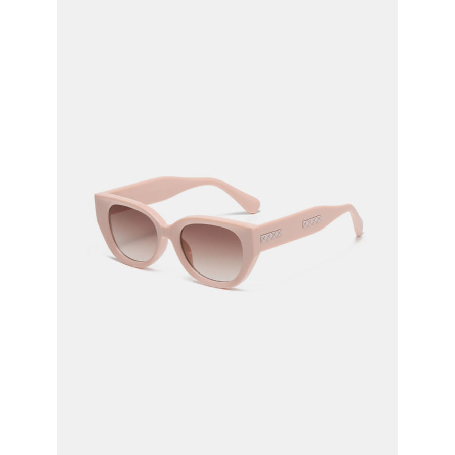 Cat Eye Polycarbonate Frame Sunglasses Blush Pink / One Size Apparel and Accessories