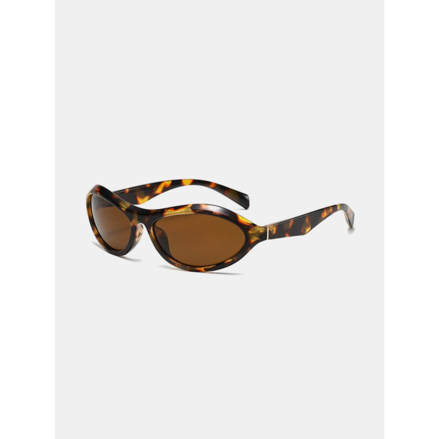 Cat Eye Polycarbonate Sunglasses Coffee Brown / One Size Apparel and Accessories