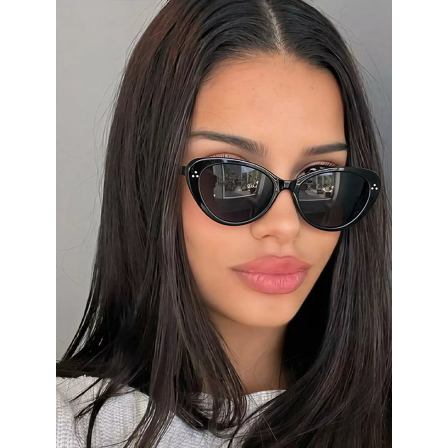 Cat-Eye Sunglasses Black / One Size Apparel and Accessories