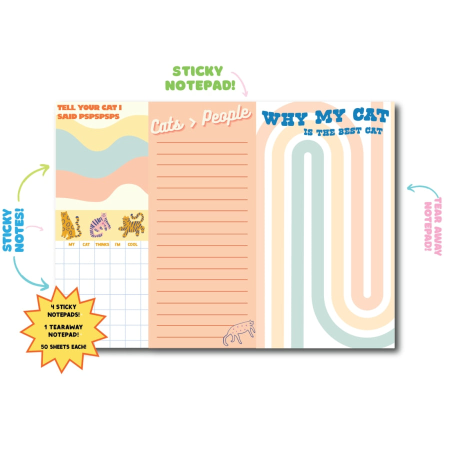 Cat Lovers Notepad Set Notepad