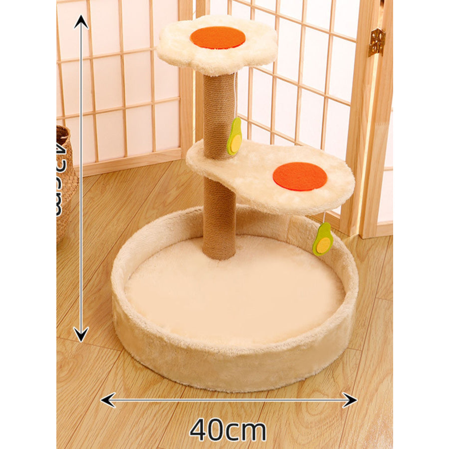 Cat Scratching Post with Cat Bed and Toy Apparel and Accessories
