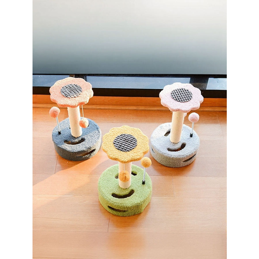 Cat Scratching Posts with Dangling Balls Orange + Dark Blue / ONESIZE Apparel and Accessories