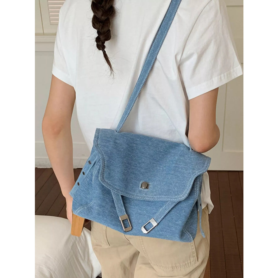 Causal Flap Crossbody Bag Light Blue / onesize Apparel and Accessories