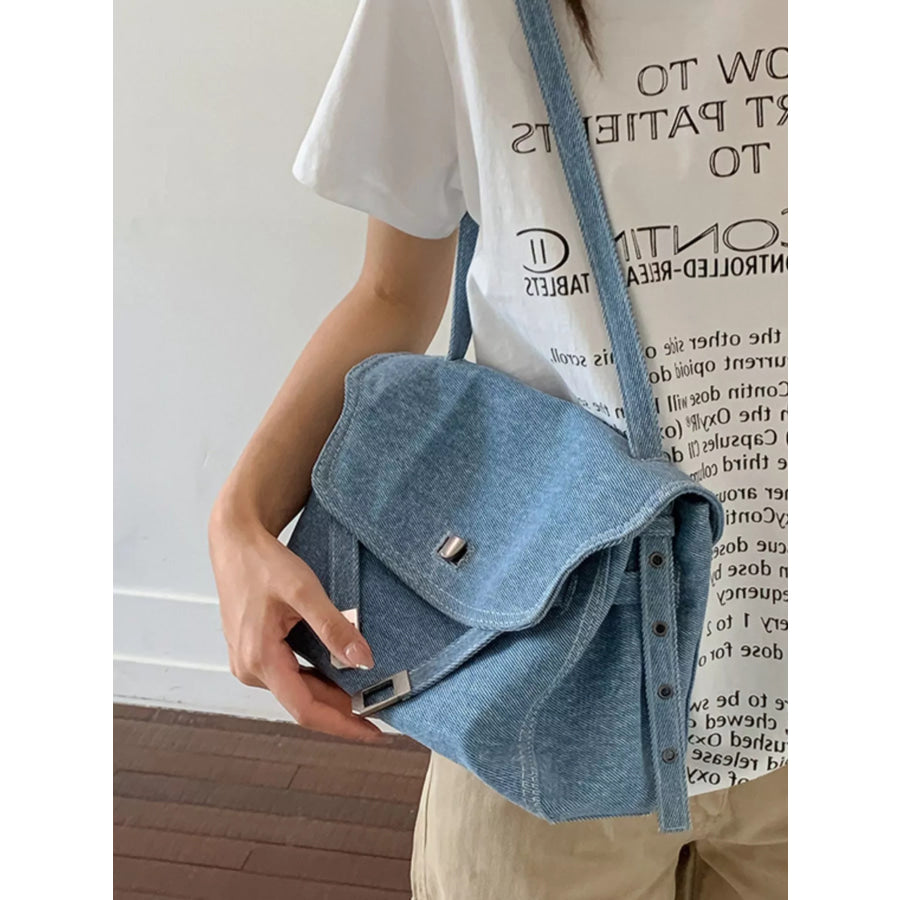 Causal Flap Crossbody Bag Light Blue / onesize Apparel and Accessories
