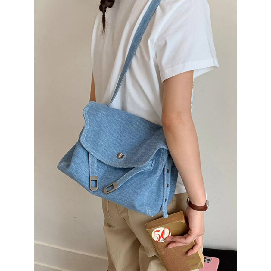 Causal Flap Crossbody Bag Light Blue / onesize Apparel and Accessories
