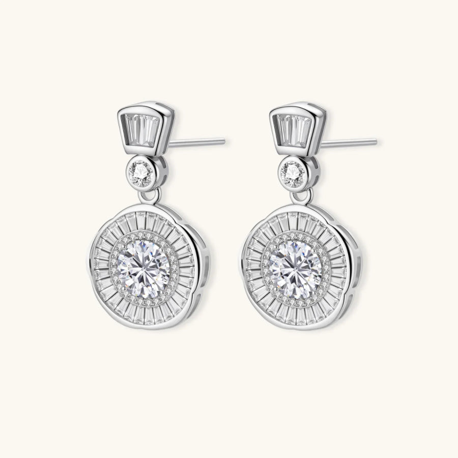 Celestial Moissanite Drop Earrings by Sandee Rain Earrings