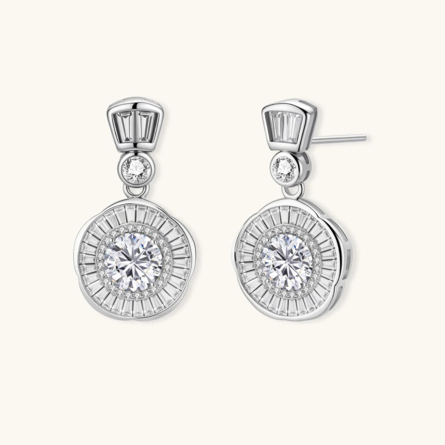 Celestial Moissanite Drop Earrings by Sandee Rain Earrings