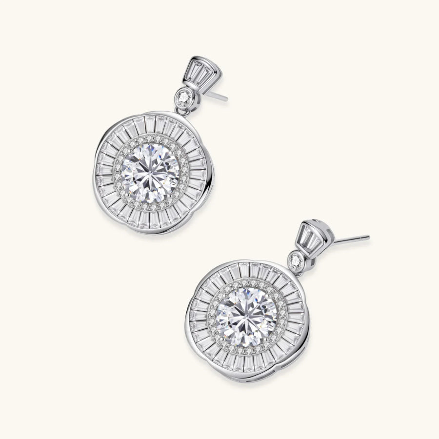 Celestial Moissanite Drop Earrings by Sandee Rain Earrings