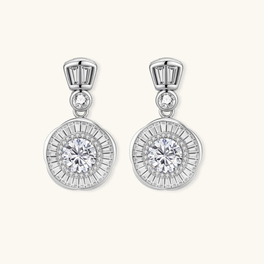 Celestial Moissanite Drop Earrings by Sandee Rain Earrings