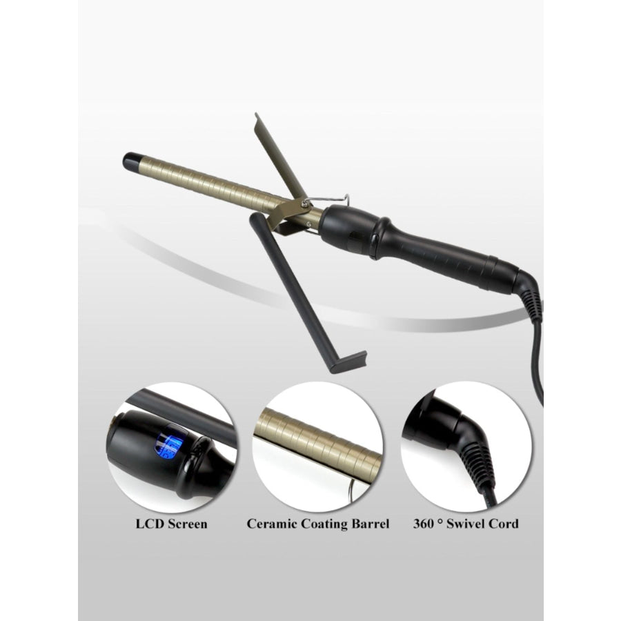Ceramic Coating Barrel Curling Iron 19mm / North American plug Apparel and Accessories