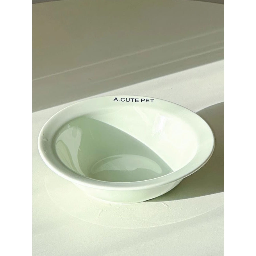 Ceramic Pet Bowl Light Green / ONESIZE Apparel and Accessories