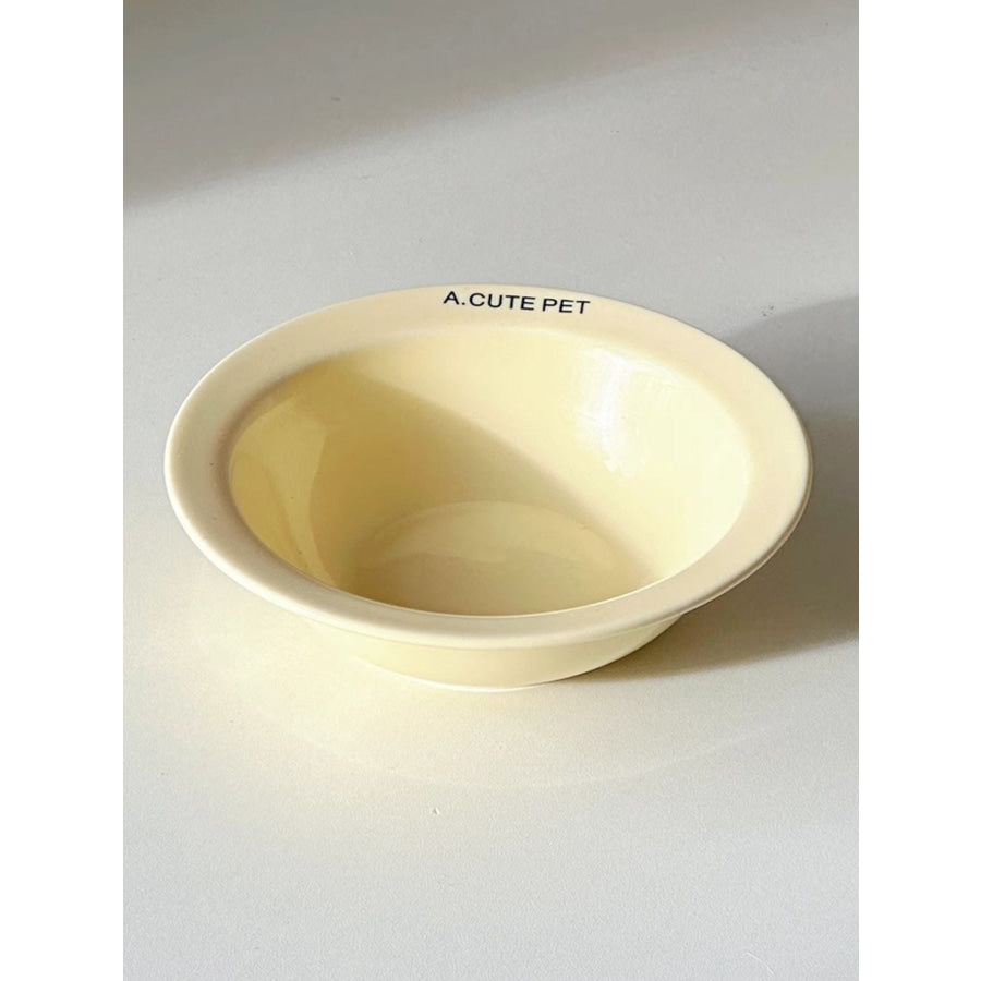 Ceramic Pet Bowl Pastel Yellow / ONESIZE Apparel and Accessories