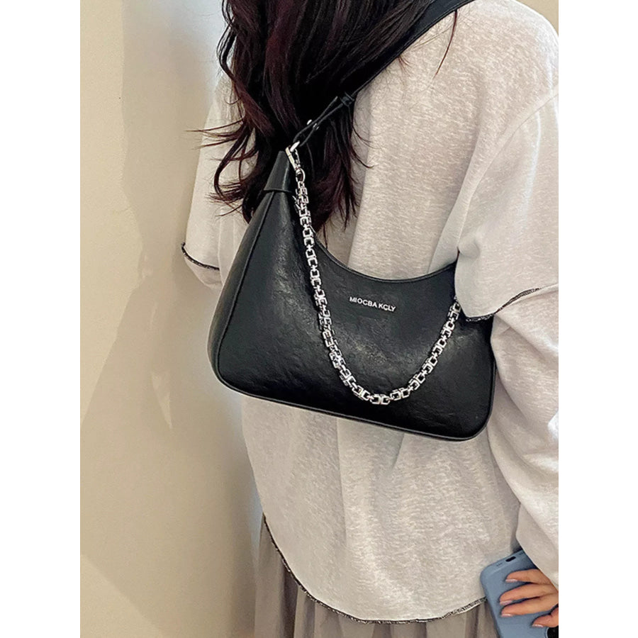Chain Detail Shoulder Bag Apparel and Accessories