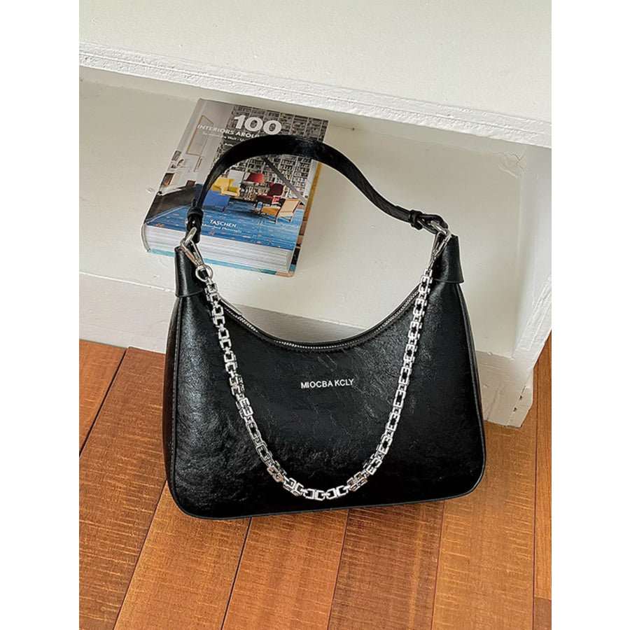Chain Detail Shoulder Bag Apparel and Accessories