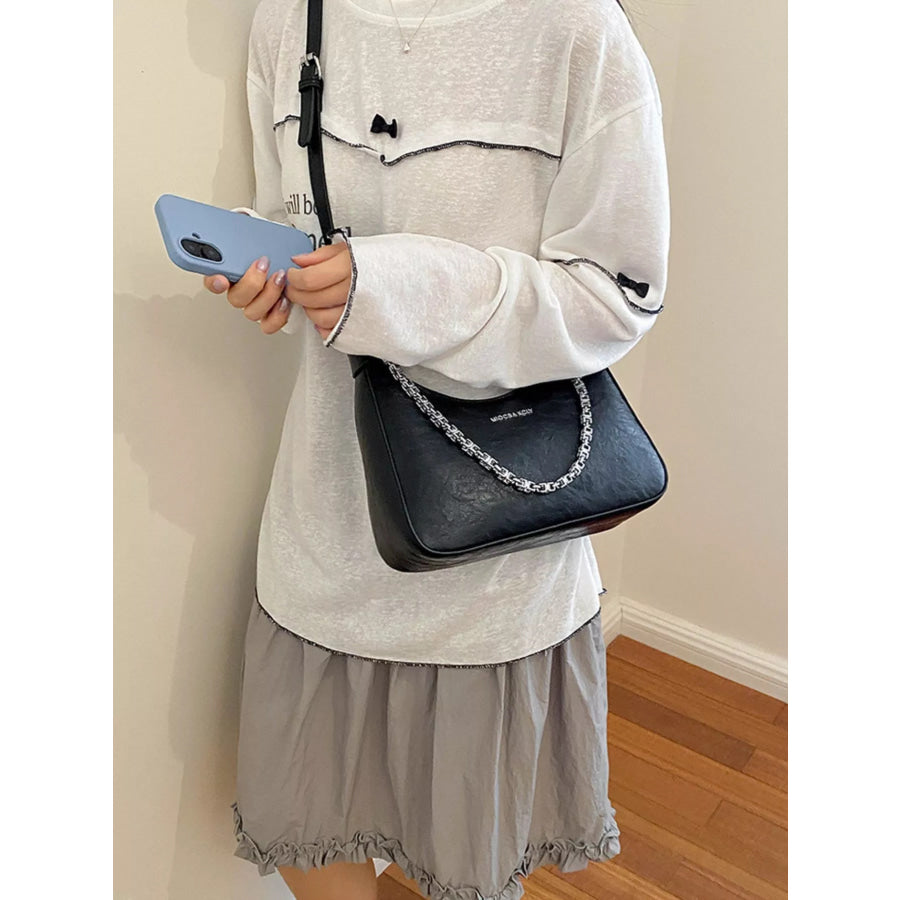 Chain Detail Shoulder Bag Apparel and Accessories
