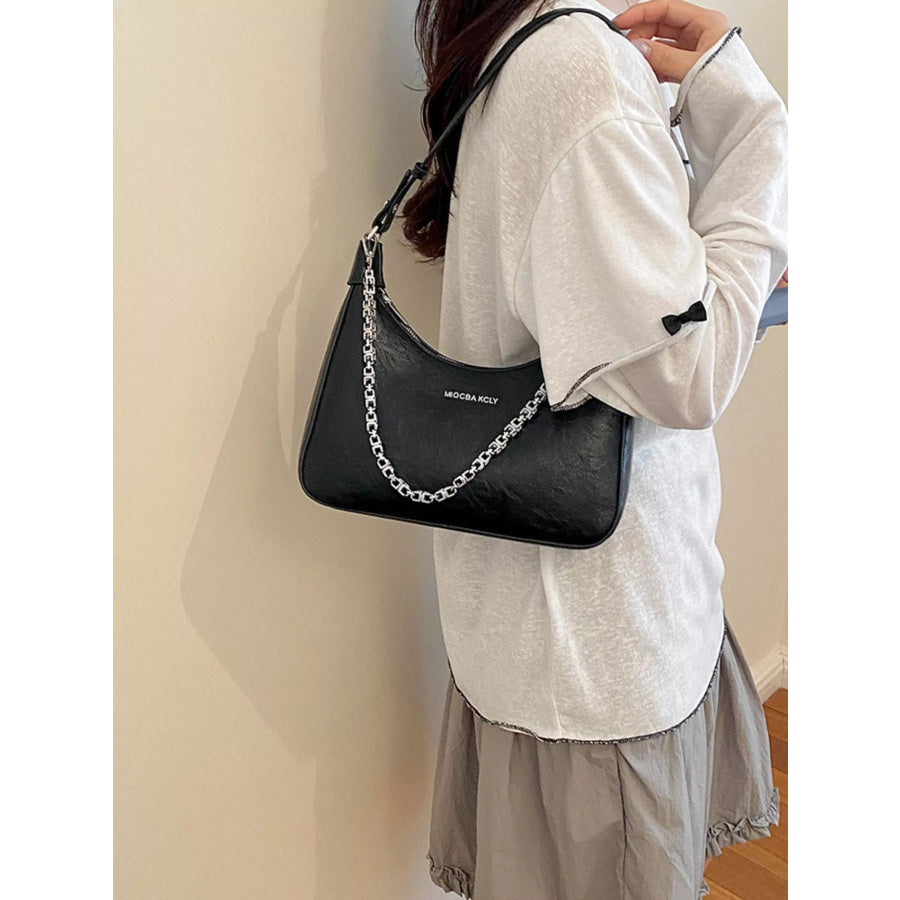 Chain Detail Shoulder Bag Apparel and Accessories