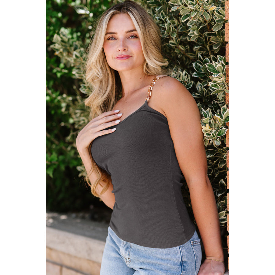 Chain Square Neck Cami Apparel and Accessories