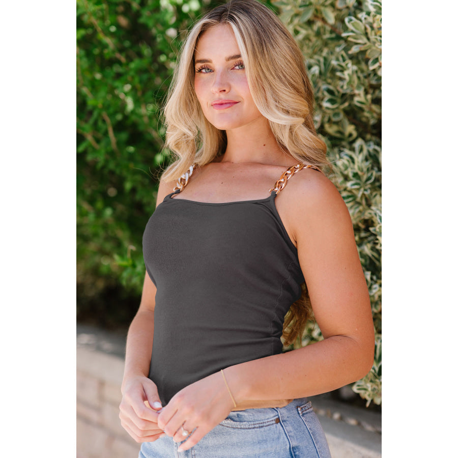 Chain Square Neck Cami Apparel and Accessories