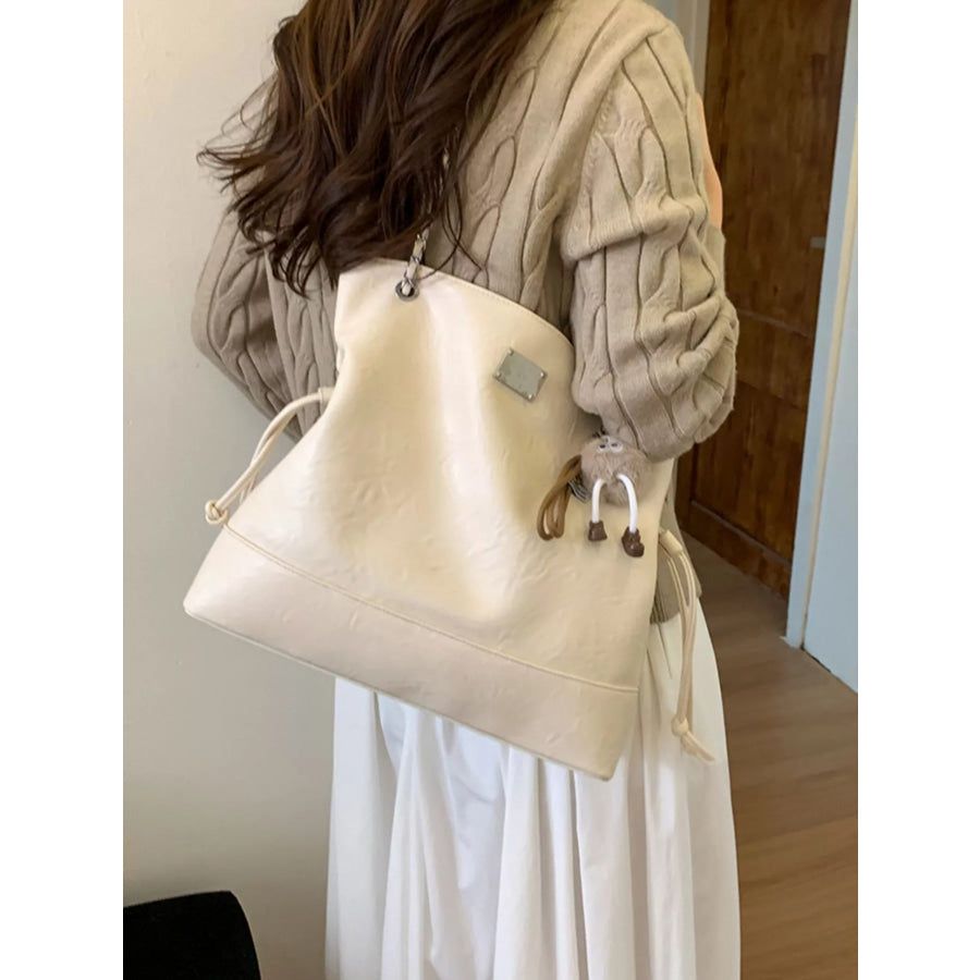 Chain Strap Faux Leather Tote Bag Apparel and Accessories