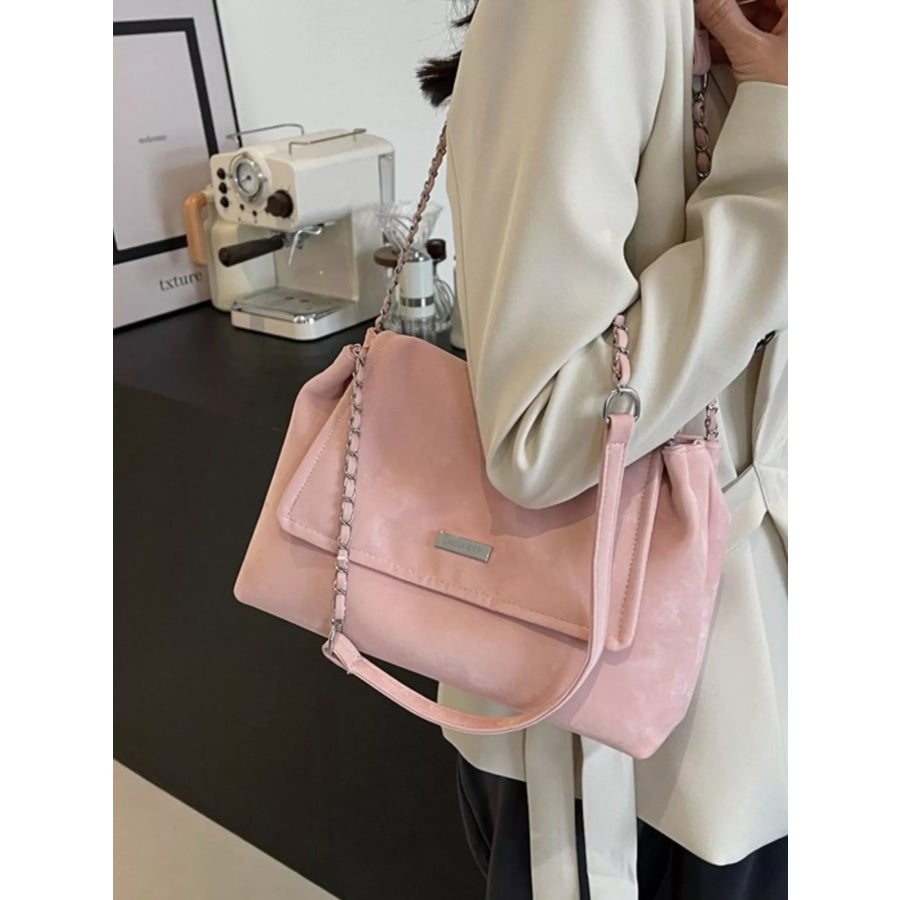 Chain Strap Shoulder Bag Pink / ONESIZE Apparel and Accessories