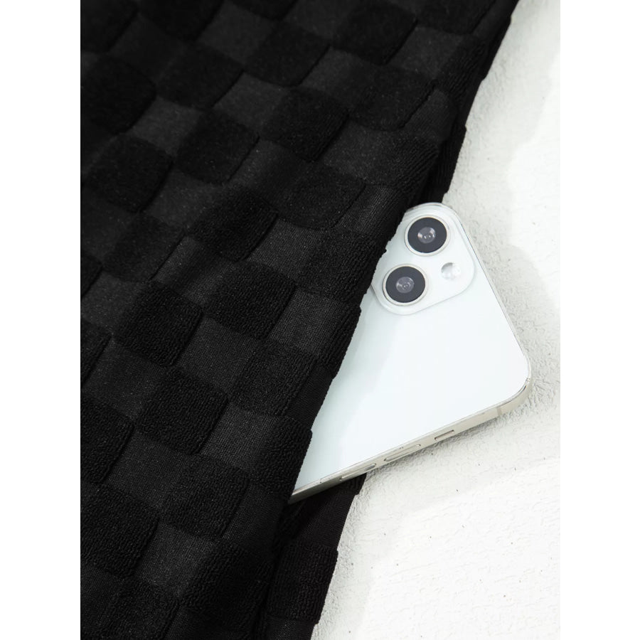 Checkered Sleeveless Wide Leg Jumpsuit Apparel and Accessories