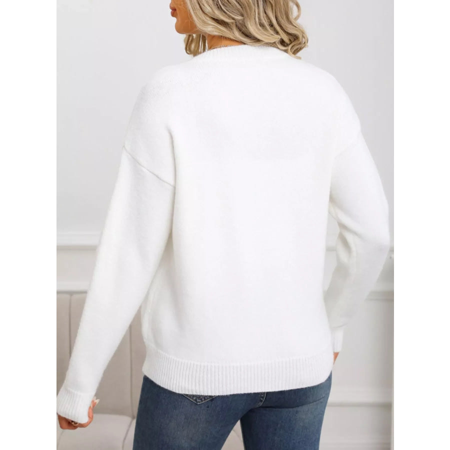 Cherry Round Neck Sweater Apparel and Accessories