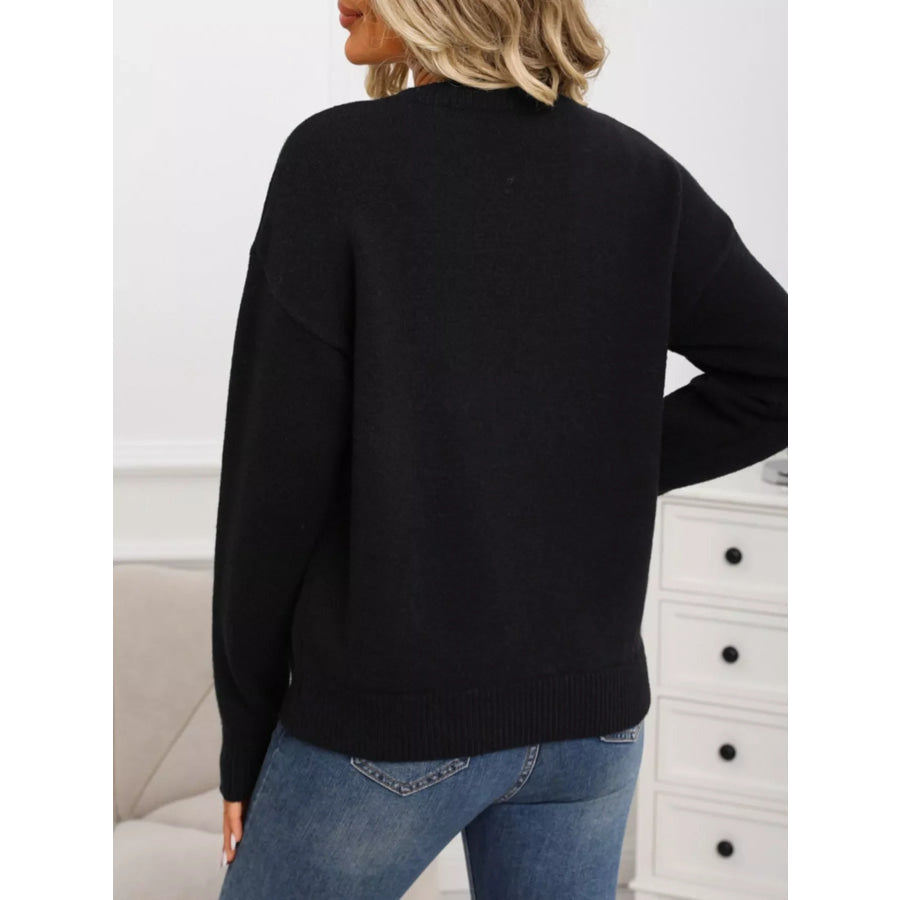 Cherry Round Neck Sweater Apparel and Accessories