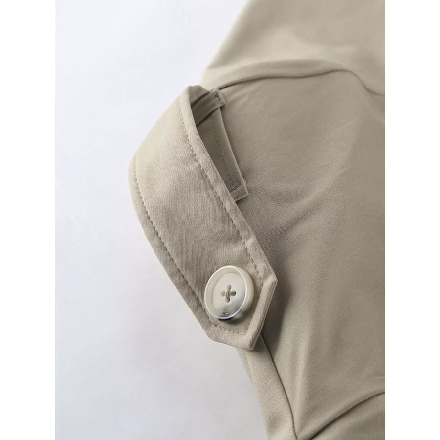 Chic Double-Breasted Belted Trench Coat Apparel and Accessories