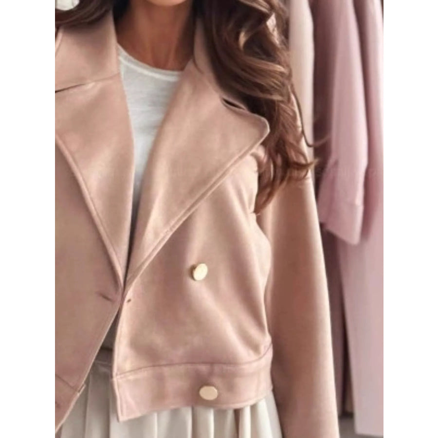 Chic Double-Breasted Cropped Jacket Apparel and Accessories