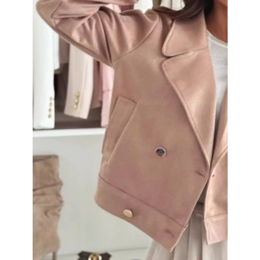 Chic Double-Breasted Cropped Jacket Apparel and Accessories