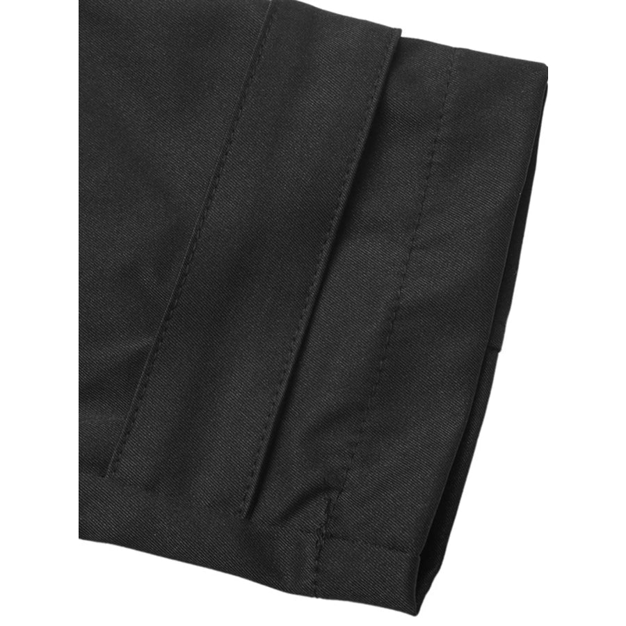 Chic Double-Breasted Military-Style Stand Collar Jacket Apparel and Accessories