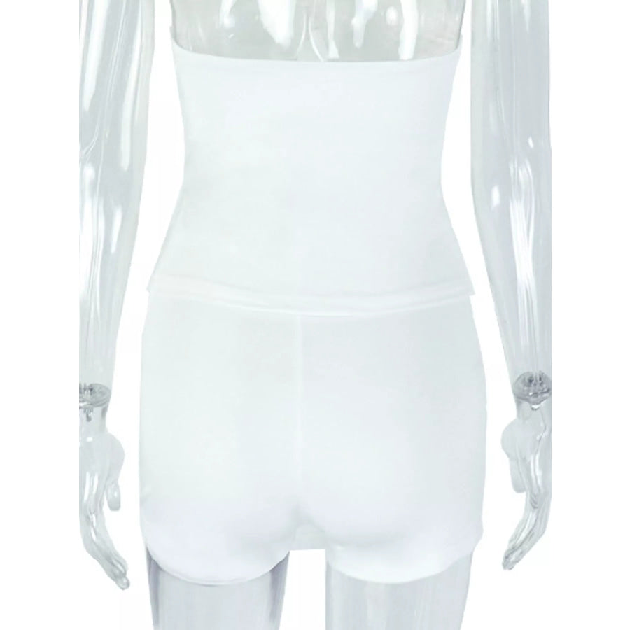 Chic Halter Cut-Out Vest and Skort Set Apparel Accessories