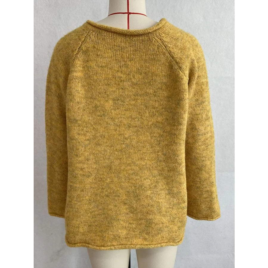 Chic V-Neck Sweater with Polka Dot Ribbon Tie Apparel and Accessories