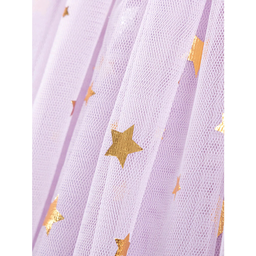 Children’ s Star Round Neck Tulle Dress Apparel and Accessories