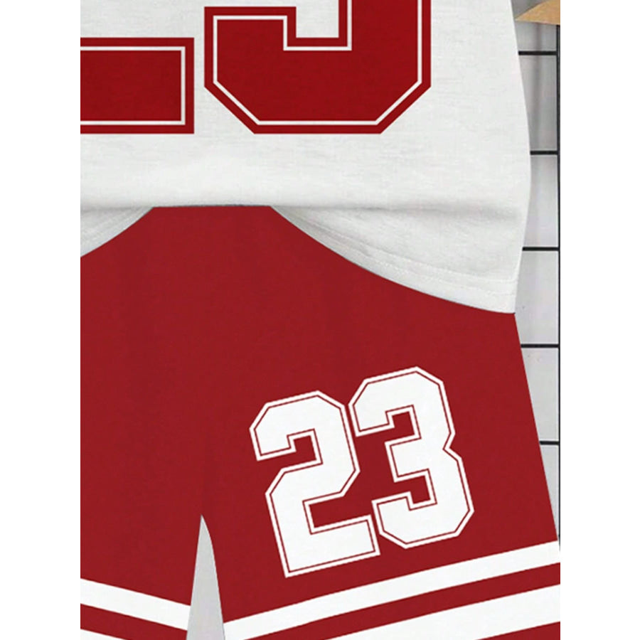 Children’s 23 Number Graphic Tee and Shorts Set Apparel Accessories