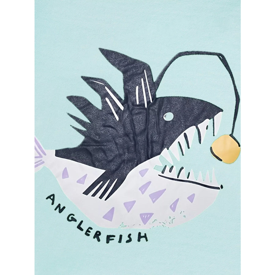 Children’s Anglerfish Graphic Short Sleeve T-Shirt Apparel and Accessories